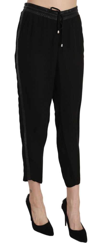 Guess Chic High Waist Cropped Pants i Elegant Black