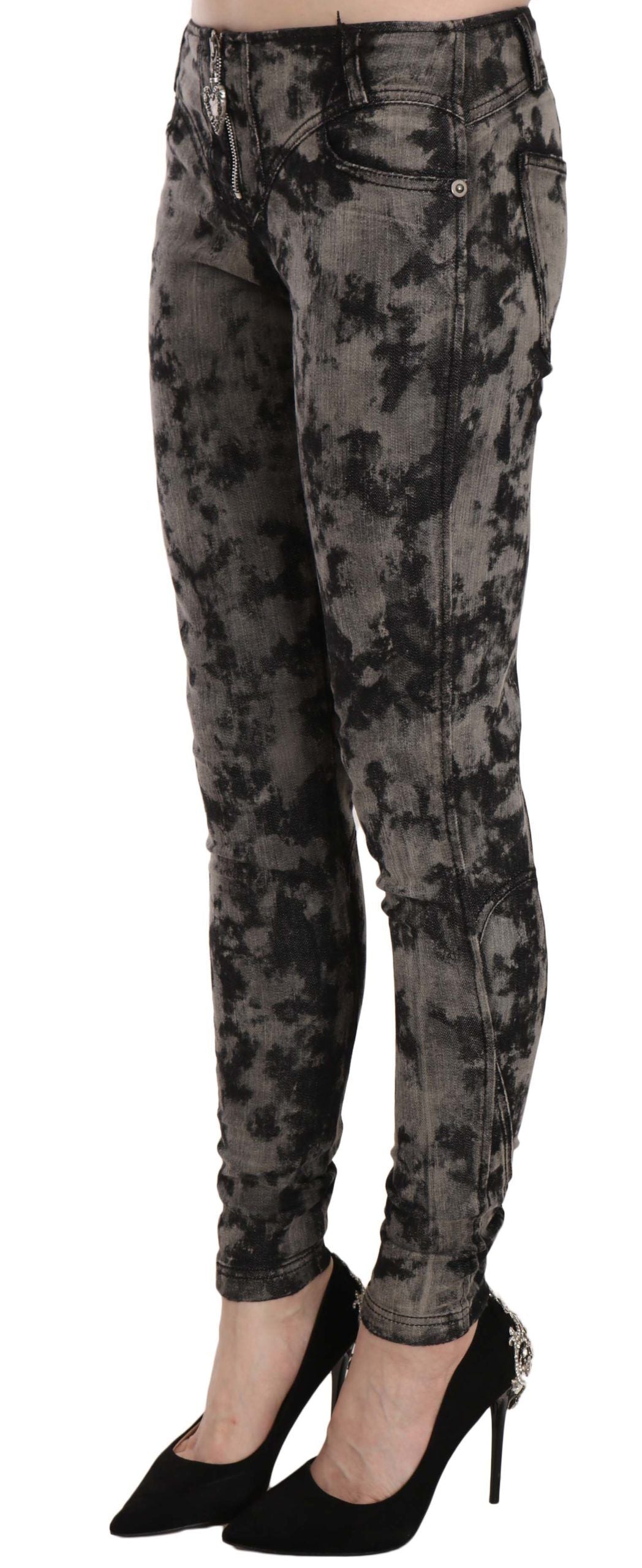 Just Cavalli eleganta skinny jeansbyxor med låg midja 