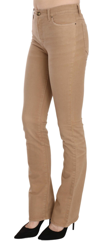 Just Cavalli Chic Brown Skinny Byxa med mitten av midjan