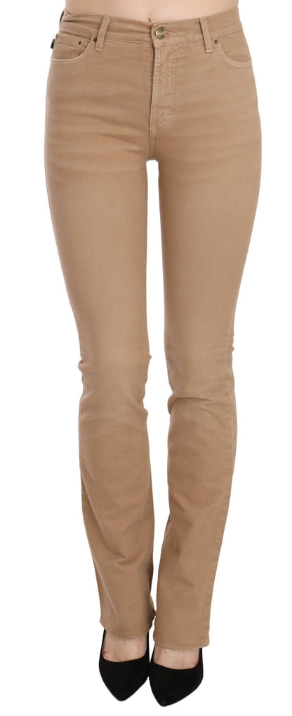 Just Cavalli Chic Brown Skinny Byxa med mitten av midjan