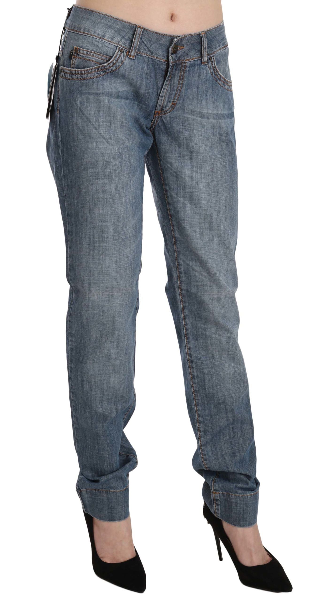 Just Cavalli Chic Blue Washed Slim Fit Jeans