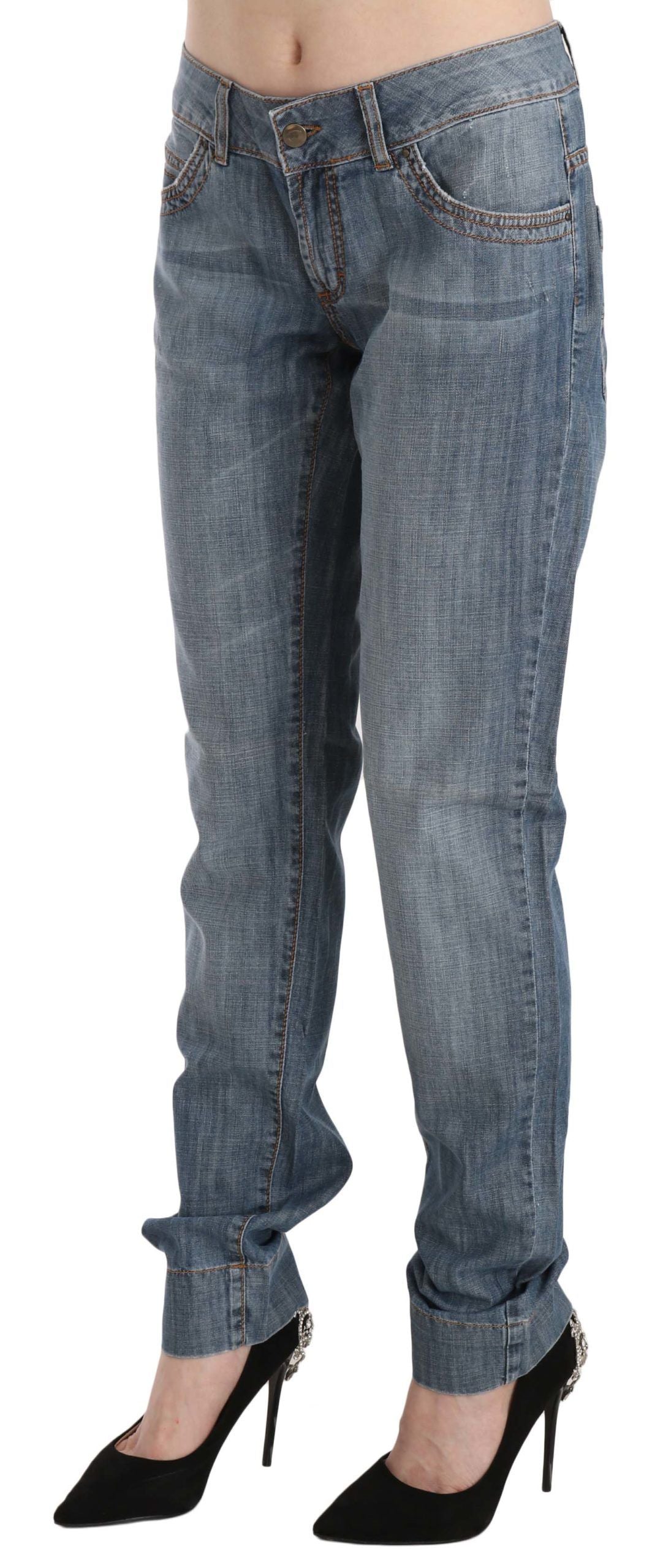 Just Cavalli Chic Blue Washed Slim Fit Jeans