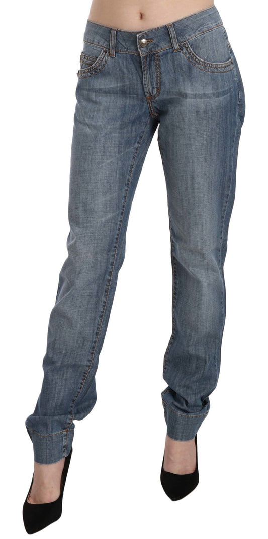 Just Cavalli Chic Blue Washed Slim Fit Jeans