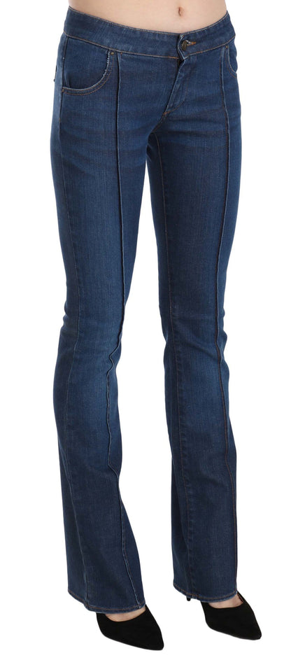 Just Cavalli Chic Blue Washed Boot Cut Denim Byxor