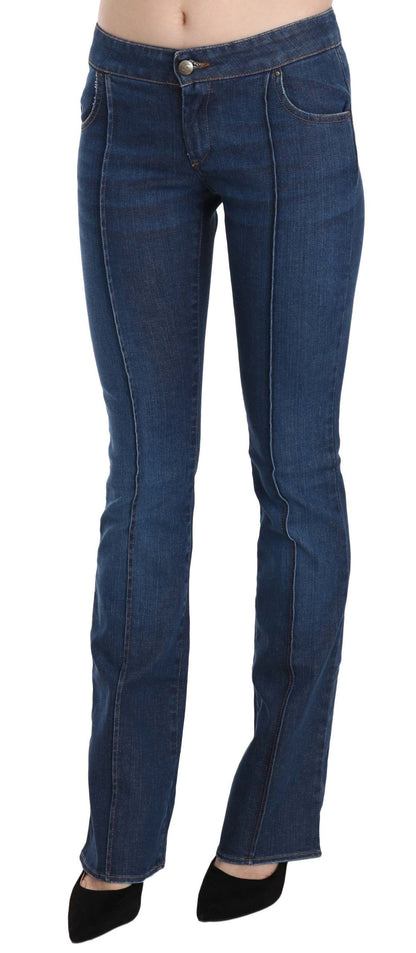 Just Cavalli Chic Blue Washed Boot Cut Denim Byxor