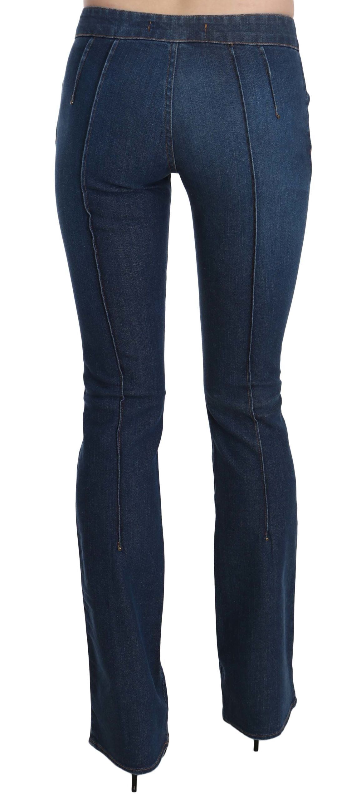 Just Cavalli Chic Blue Washed Boot Cut Denim Byxor