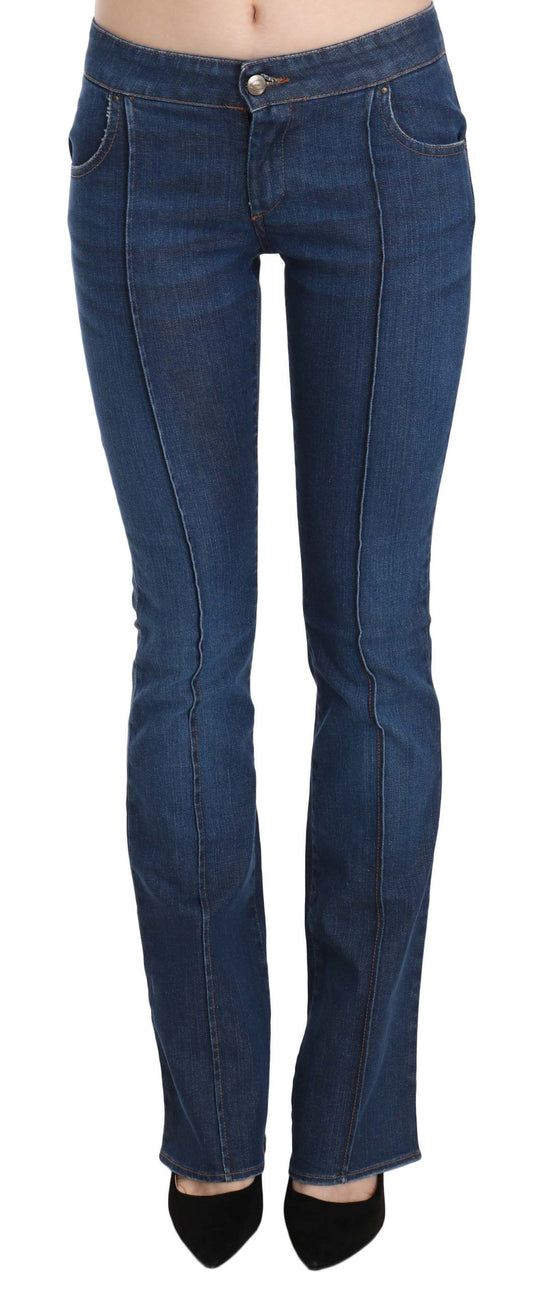 Just Cavalli Chic Blue Washed Boot Cut Denim Byxor