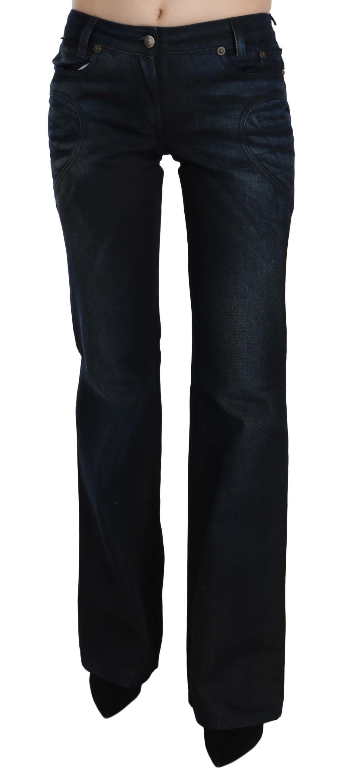 Just Cavalli Chic Mid Waist Straight Denim Byxor