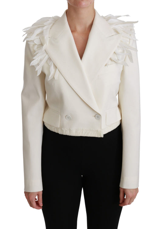 Chaqueta blazer cruzada blanca elegante de Dolce &amp; Gabbana