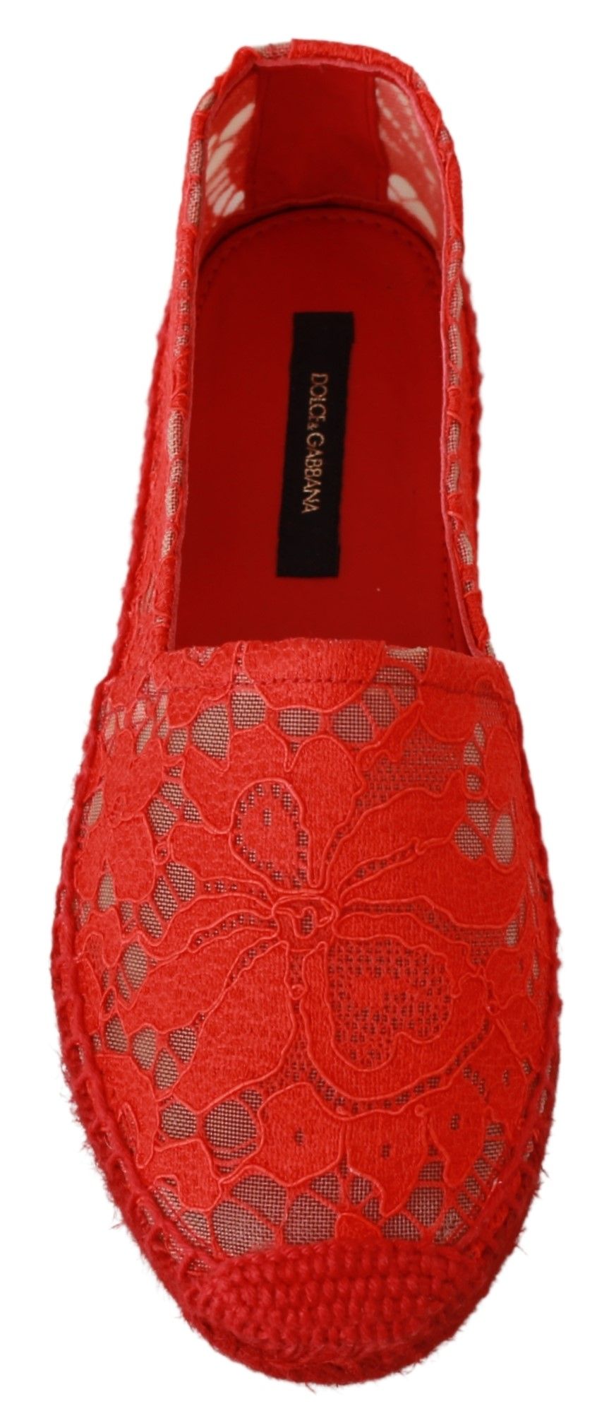 Dolce & Gabbana Red Viscose Espadrilles Flat Shoes