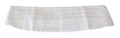 Dolce &amp; Gabbana Elegant Silk White Cummerbund