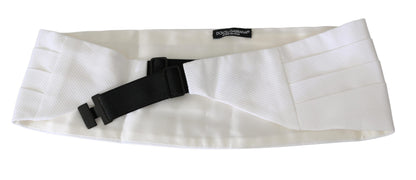 Dolce &amp; Gabbana Elegant Silk White Cummerbund