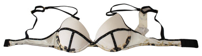 Just Cavalli Elegant vit push-up bh med logodetaljer