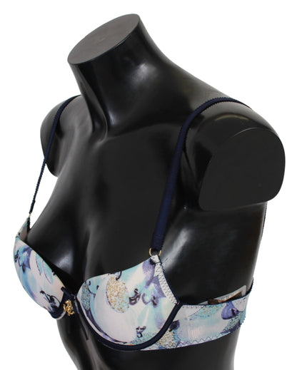 Sujetador push-up elegante de Roberto Cavalli con estampado azul