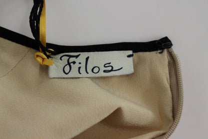 FILOS Multicolor Silk Sheath Klänning Ärmlös