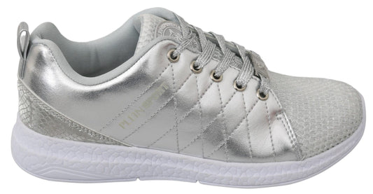 Philipp Plein eleganta silver sneakers för trendsättare