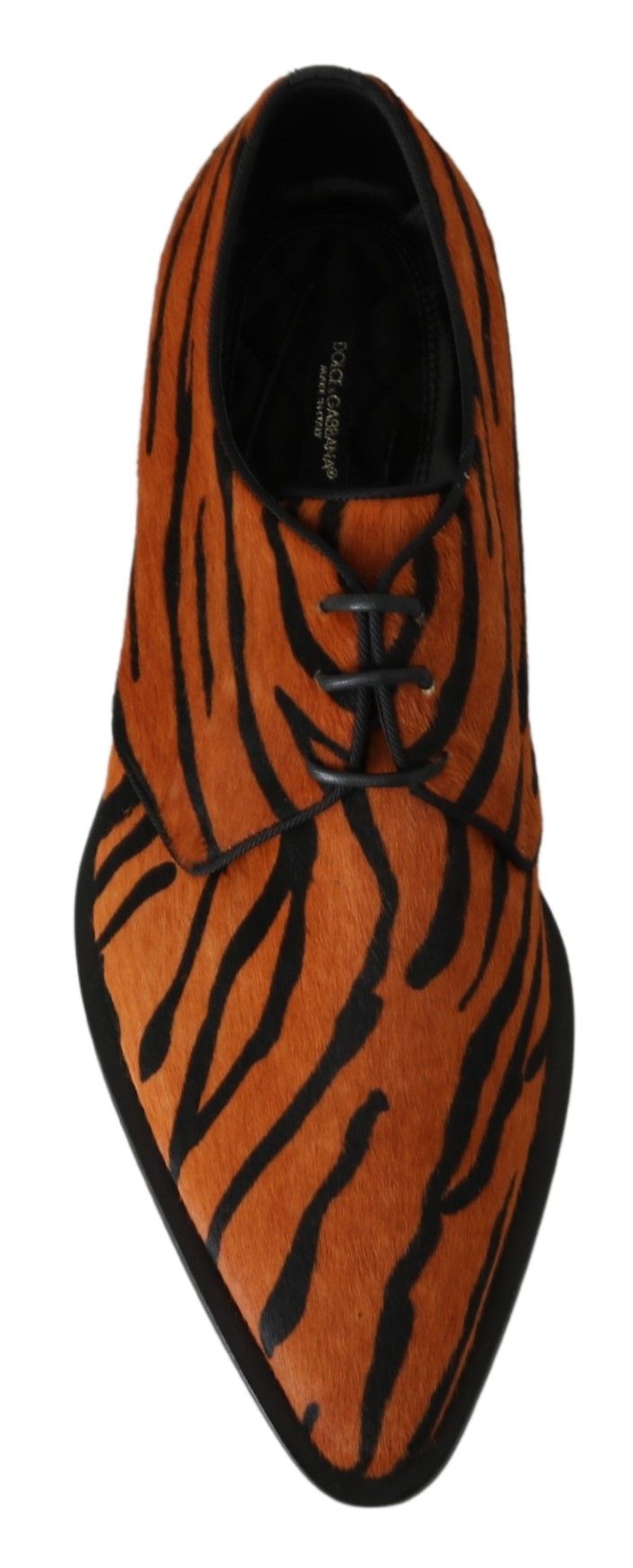 Dolce & Gabbana Tiger Pattern Dress Shoes with Pony Hair