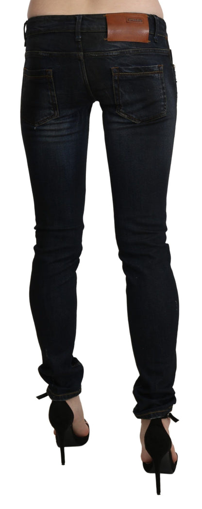 Acht Chic Skinny Black Jeans med låg midja