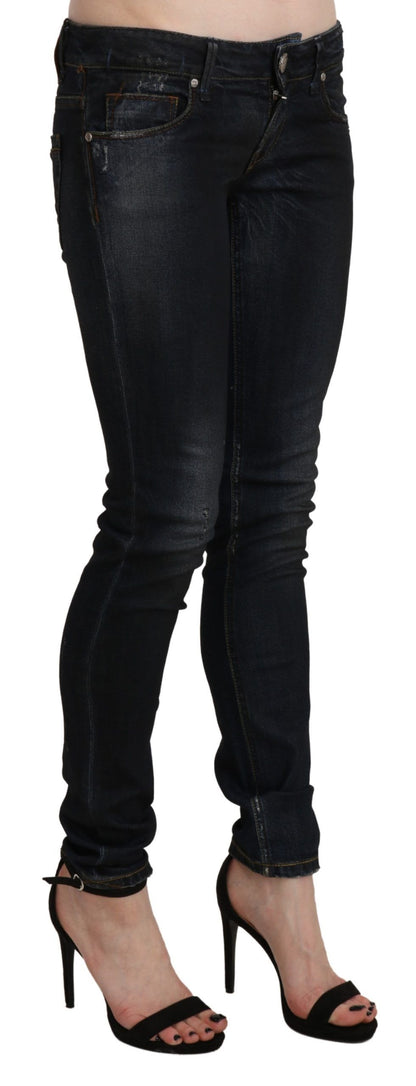 Acht Chic Skinny Black Jeans med låg midja