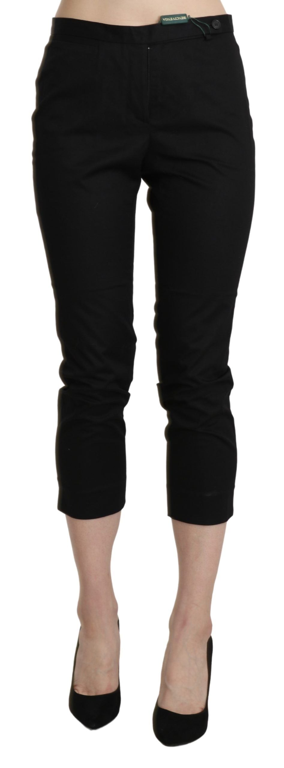 BENCIVENGA Eleganta skinny cropped byxor med hög midja