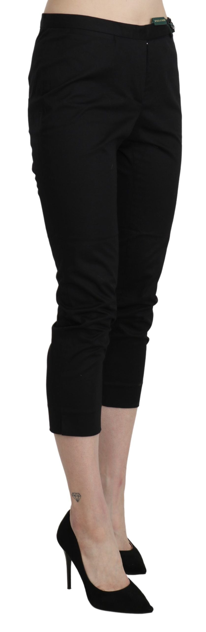 BENCIVENGA Eleganta skinny cropped byxor med hög midja