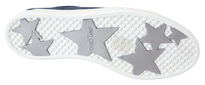 Zapatillas de ante vaquera azul sin cordones Chic Slip-On de Jimmy Choo