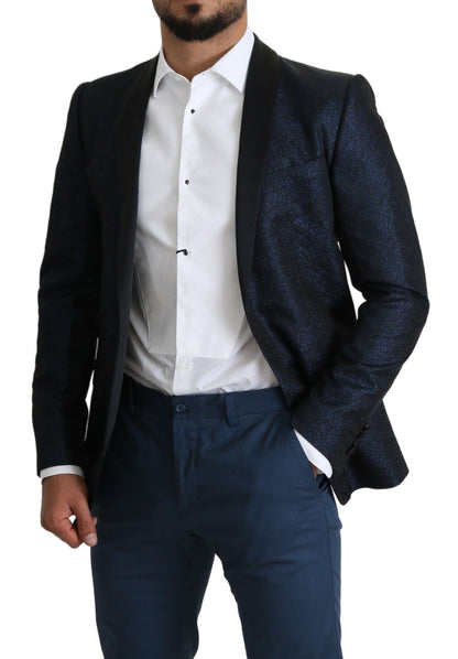 Dolce &amp; Gabbana Elegant Martini Blue Slim Fit Blazer