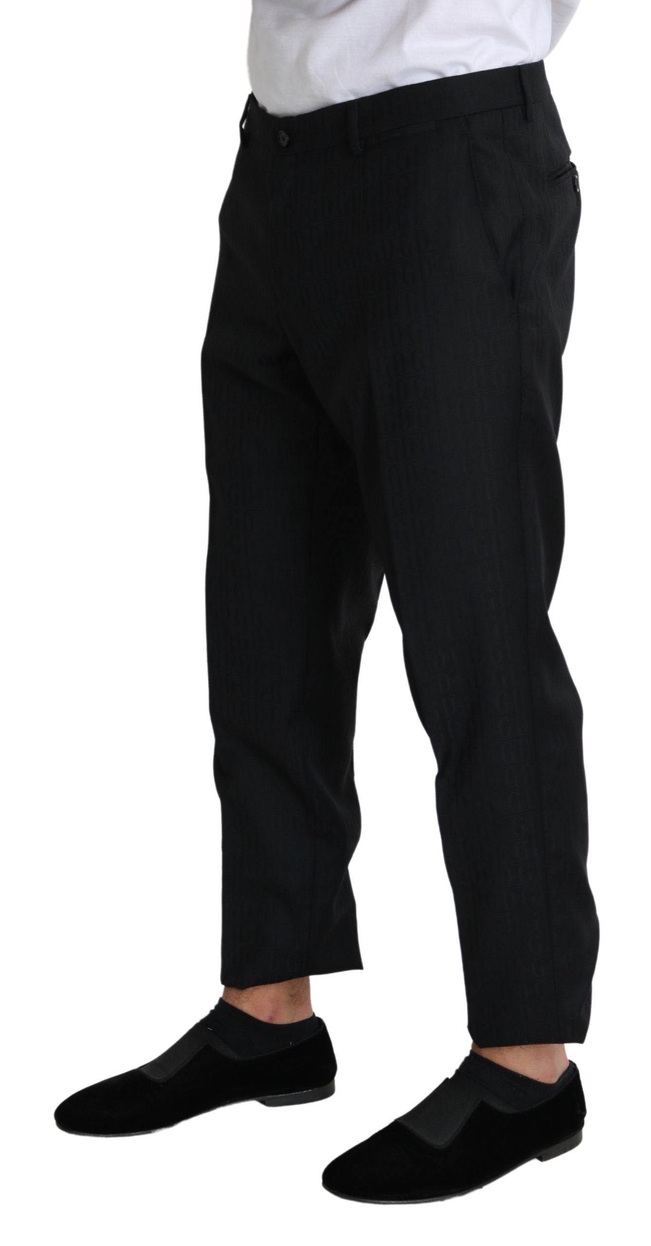 Dolce &amp; Gabbana Elegant Black Virgin Wool Cropped Pants