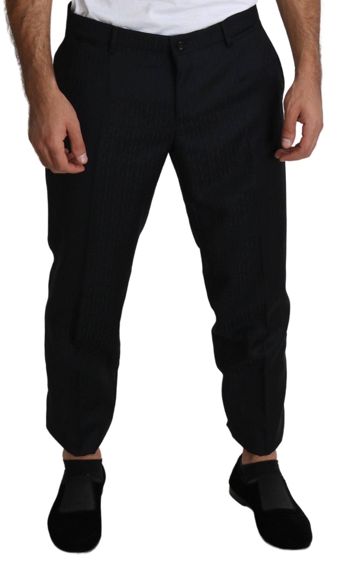 Dolce &amp; Gabbana Elegant Black Virgin Wool Cropped Pants