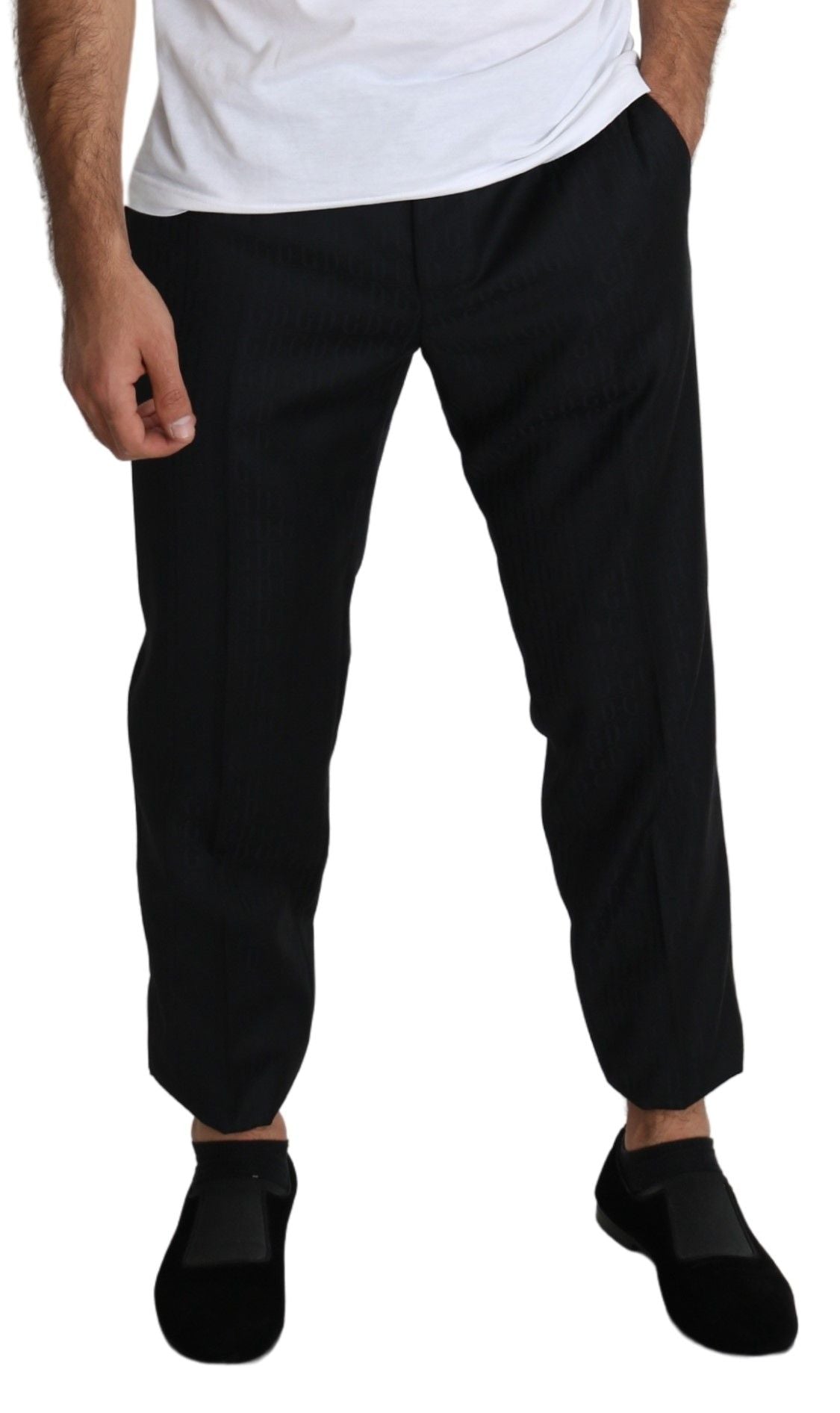 Dolce &amp; Gabbana Elegant Black Virgin Wool Cropped Pants