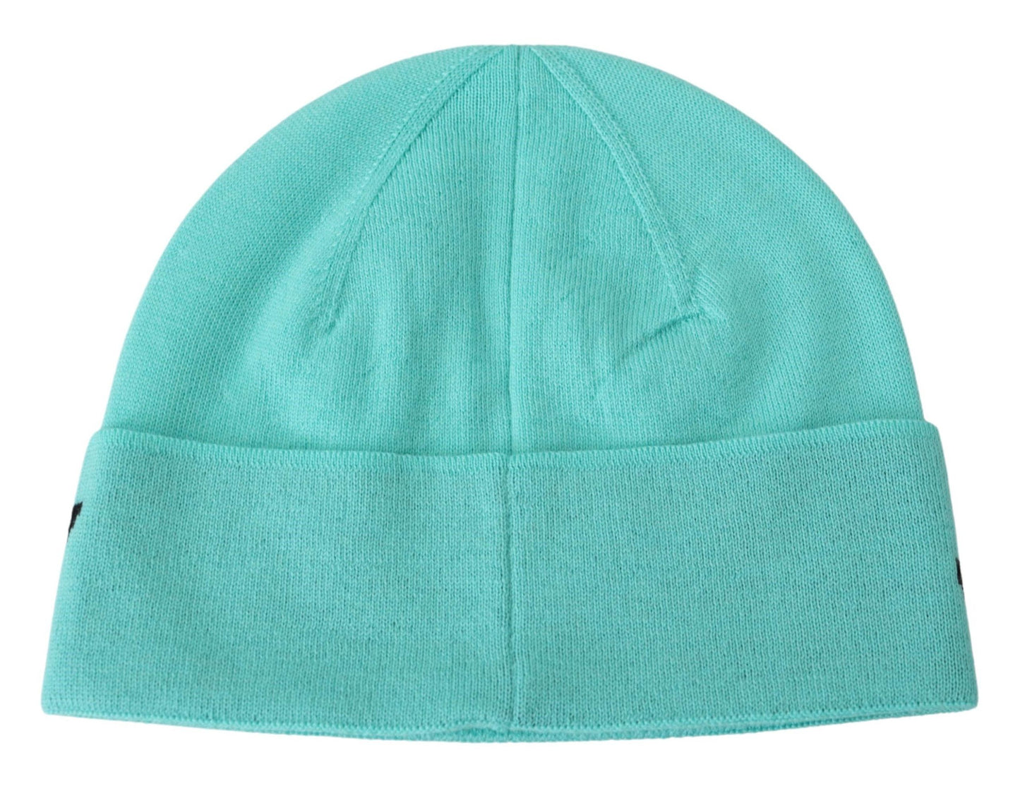 Givenchy Aquamarine Green Wool Beanie with Signature Logo