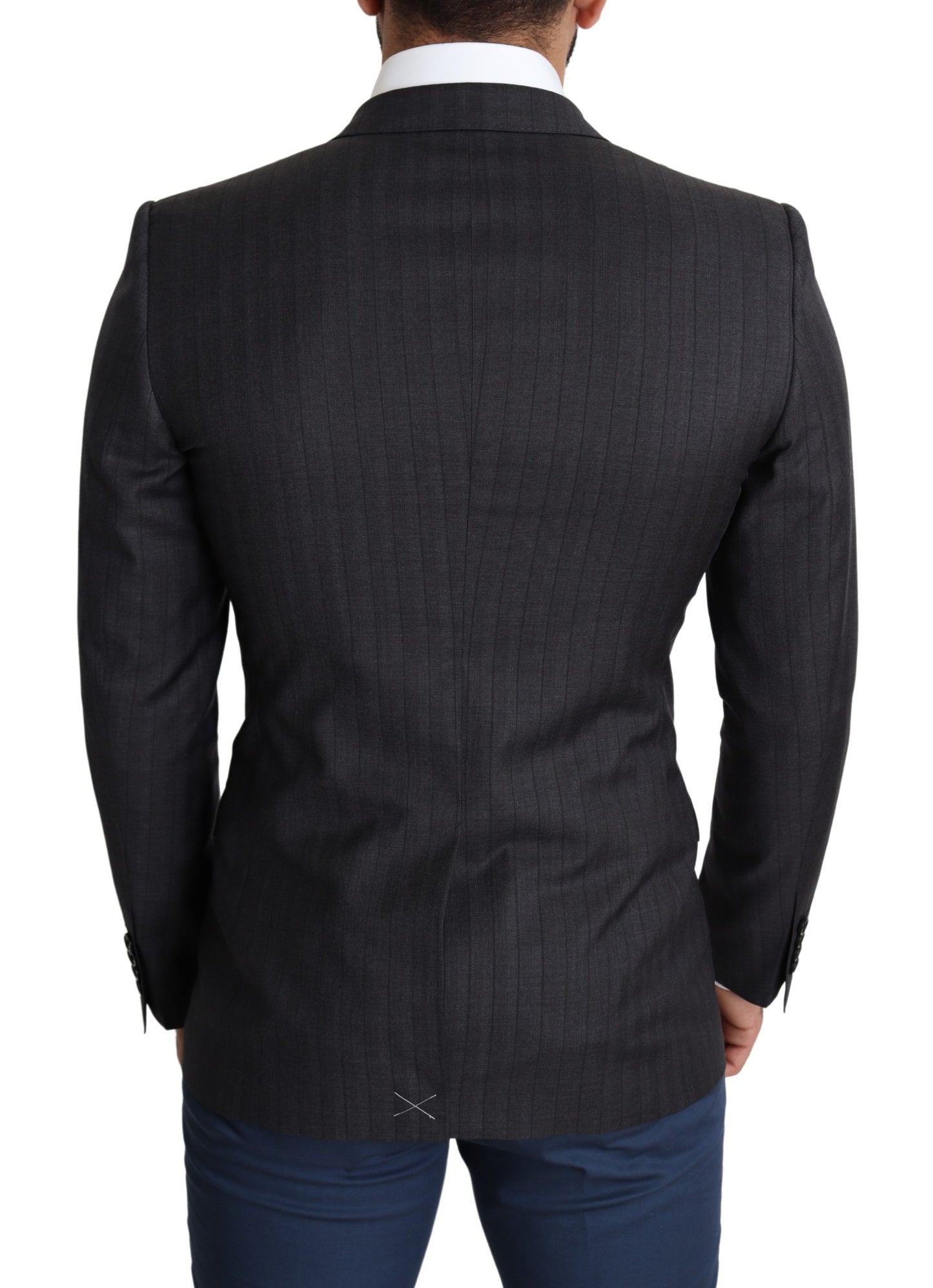 Dolce &amp; Gabbana Elegant Black Virgin Wool Martini Blazer