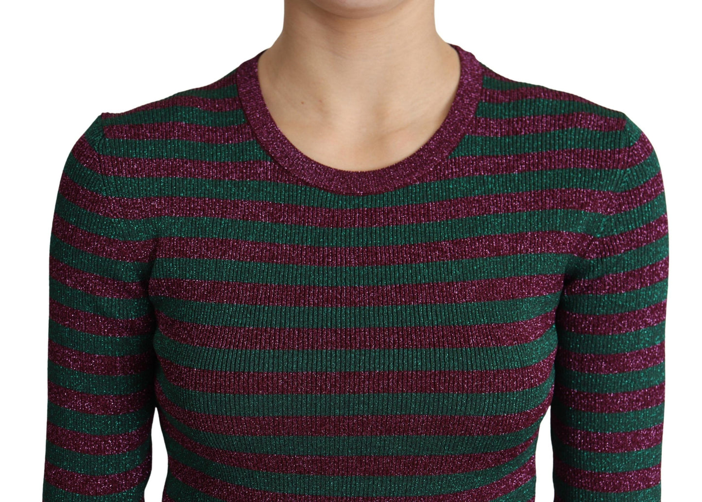 Dolce &amp; Gabbana Elegant Maroon Crewneck-tröja