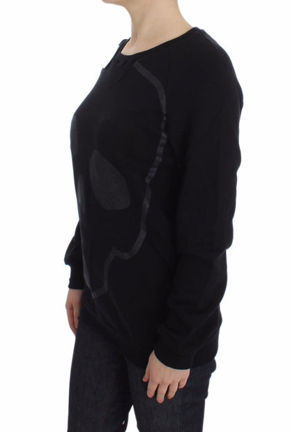 Exte Chic Skull Motiv Crew-Neck bomullströja