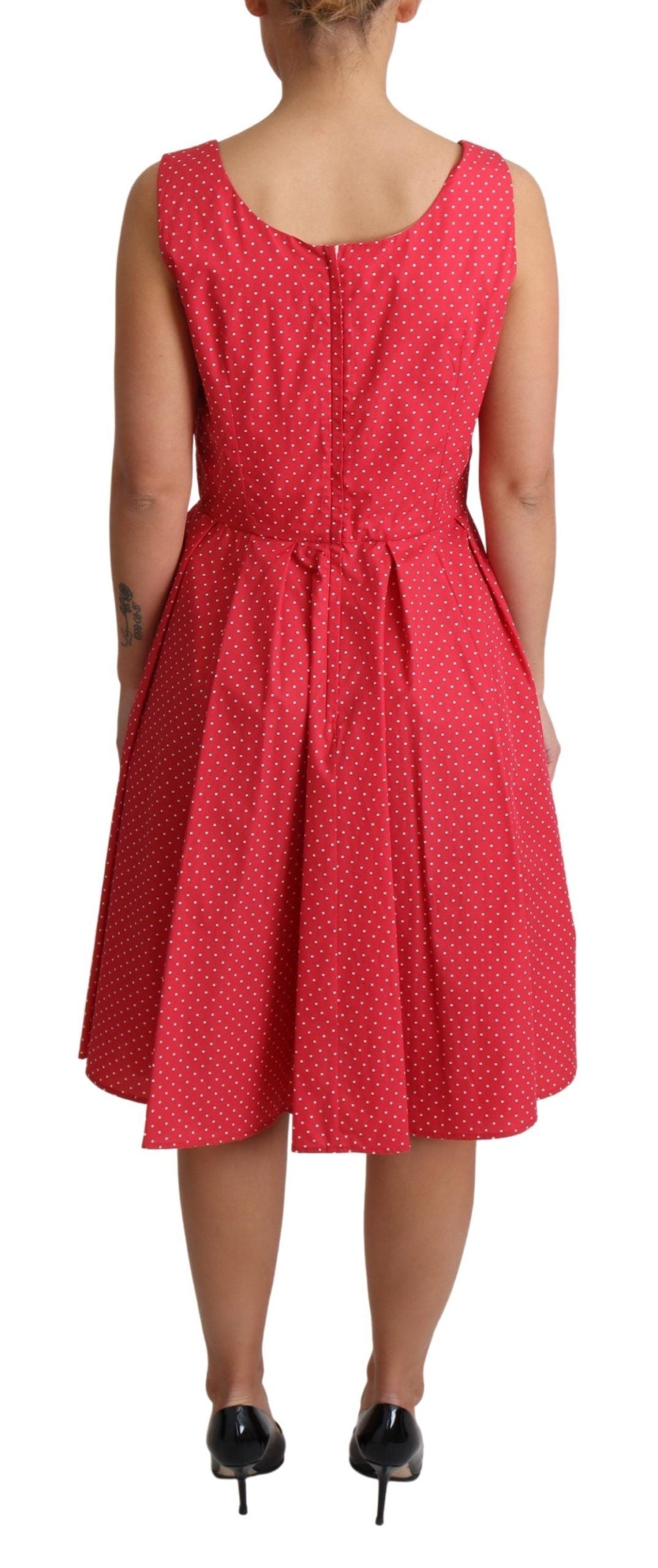 Dolce & Gabbana Polka-Dot Sleeveless A-Line Dress