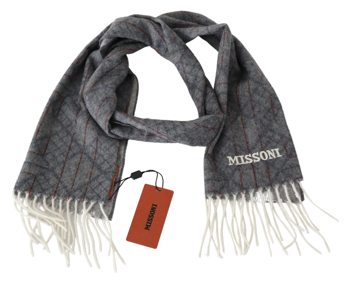 Elegante bufanda unisex de cachemira con estampado exclusivo de Missoni