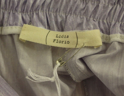 Licia Florio Elegant Purple Viscose Shorts - Side Zip Closure