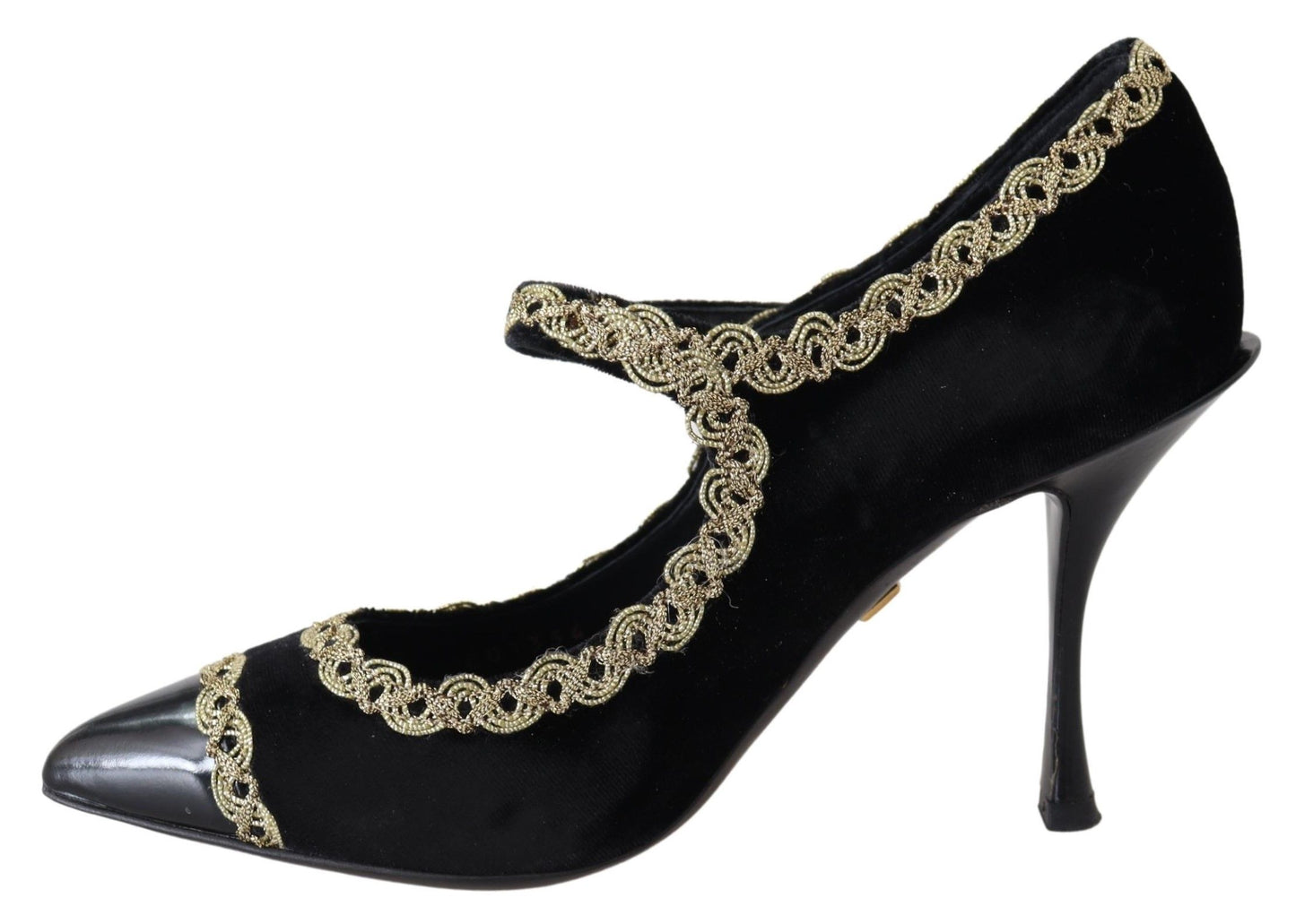 Dolce & Gabbana Elegant Velvet Patent Embroidered Pumps