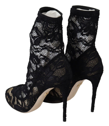 Dolce &amp; Gabbana Black Lace Taormina Pumps Elegance Unleashed