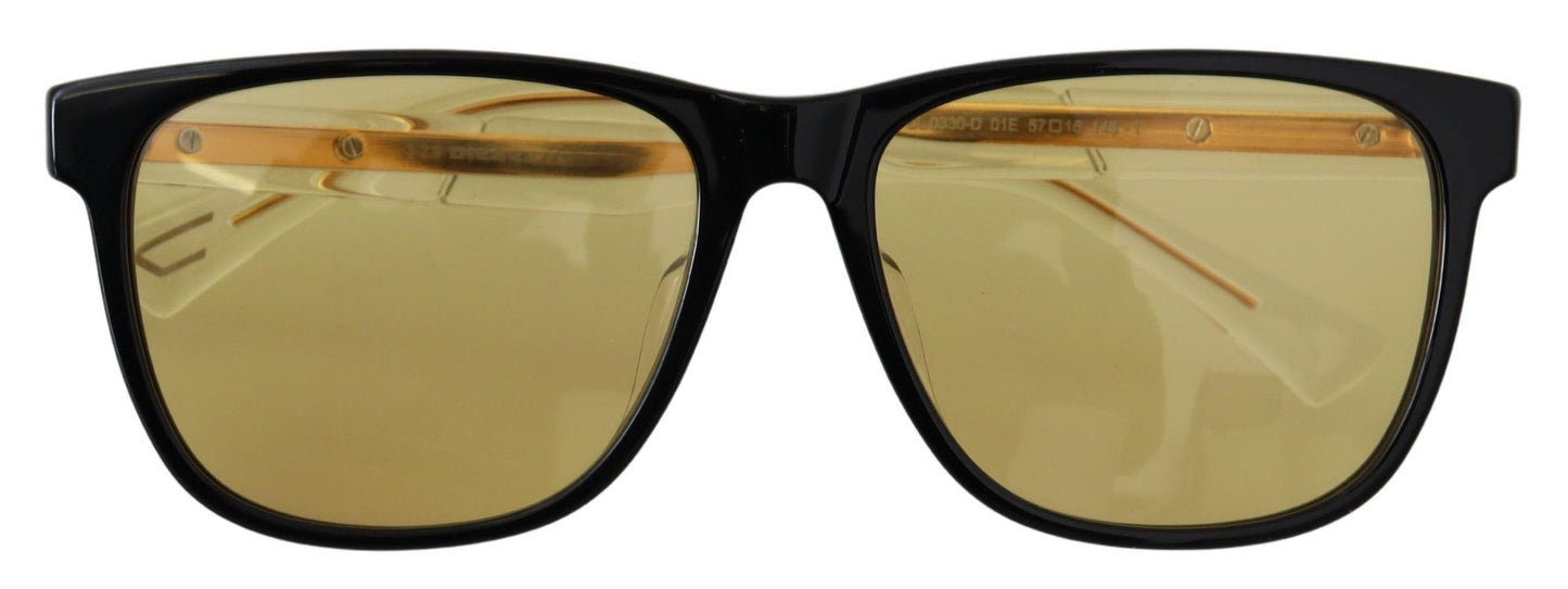 Diesel Chic Black Acetate solglasögon med gula linser