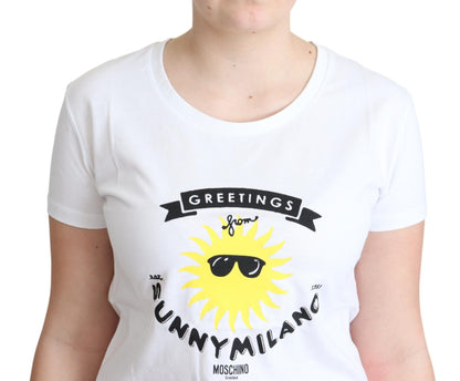 Camiseta de algodón con estampado Sunny Milano de Moschino