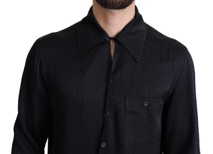 Dolce &amp; Gabbana Elegant Jacquard Silk Casual Shirt