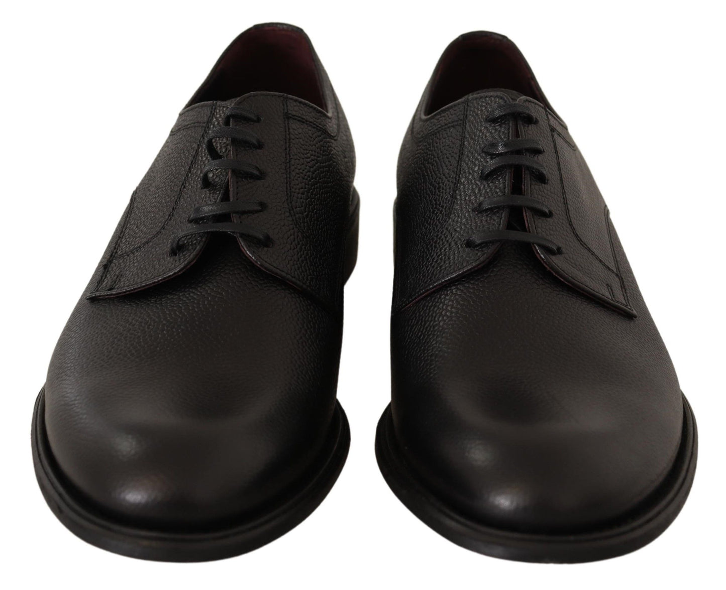 Dolce &amp; Gabbana Elegant Black Leather Derby Dress Shoes