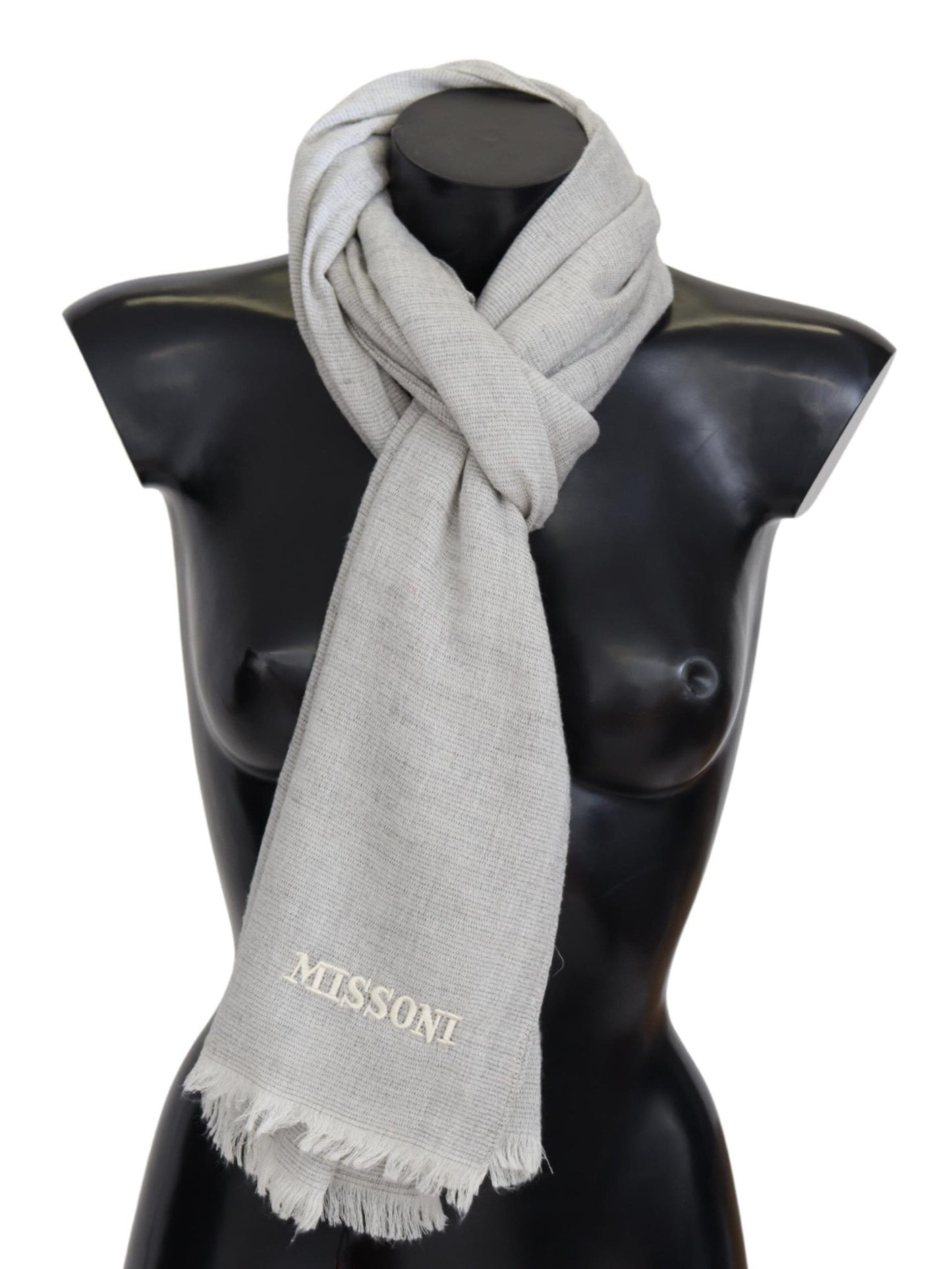 Missoni Elegant ullscarf med signaturbroderi