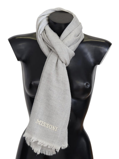 Missoni Elegant ullscarf med signaturbroderi