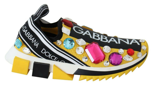 Zapatillas Sorrento amarillas con adornos de Dolce &amp; Gabbana