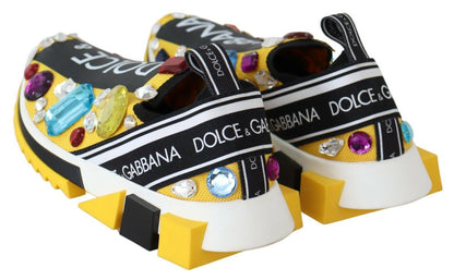 Zapatillas Sorrento amarillas con adornos de Dolce &amp; Gabbana