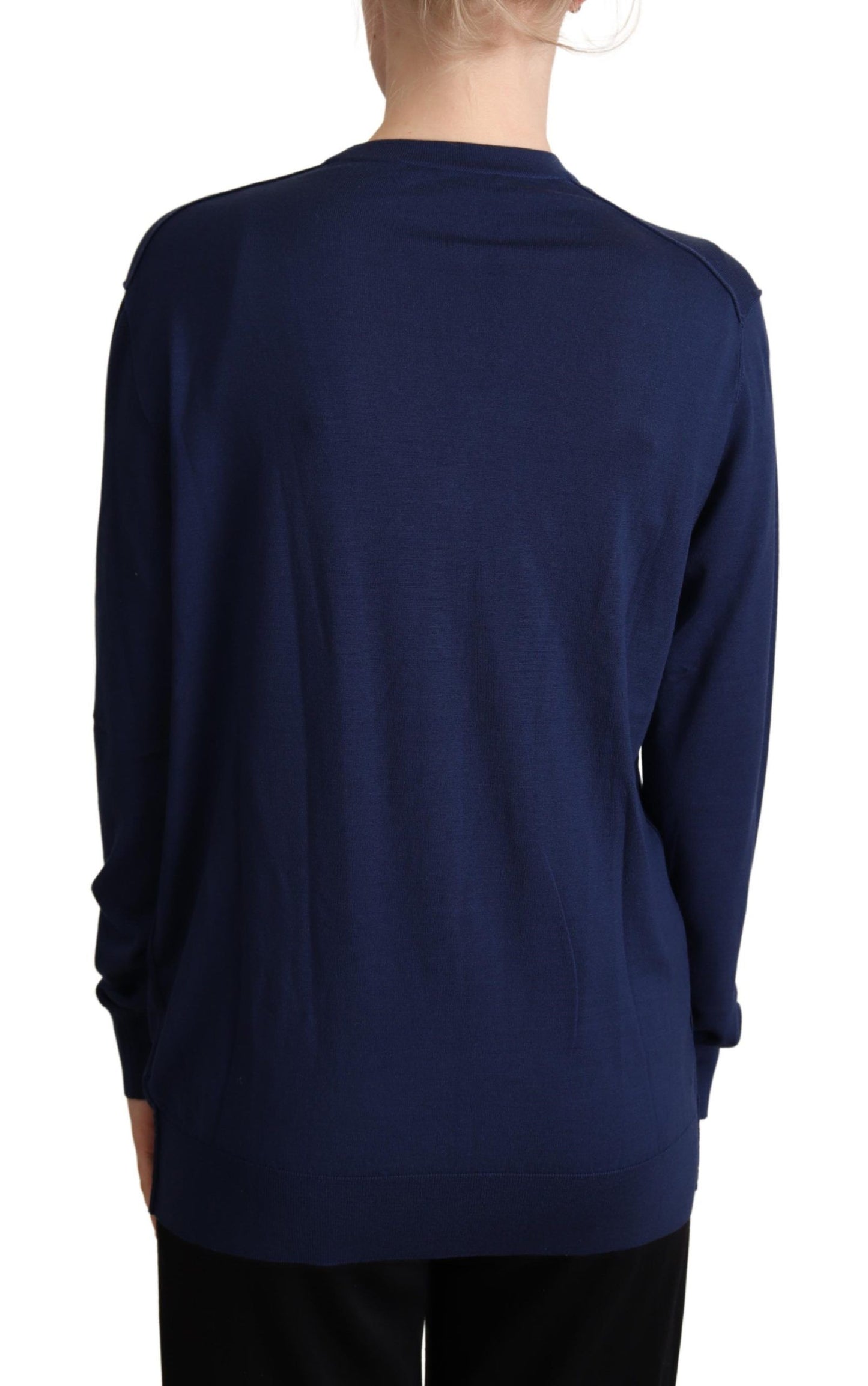 Dolce &amp; Gabbana Elegant Virgin Wool Blue Cardigan