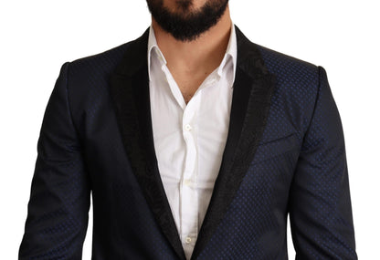 Dolce &amp; Gabbana Elegant Blue Slim Fit Martini Blazer