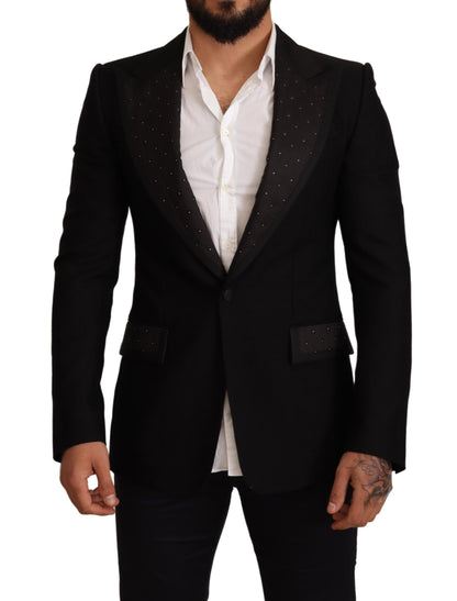 Chaqueta blazer negra elegante de corte entallado de Dolce &amp; Gabbana